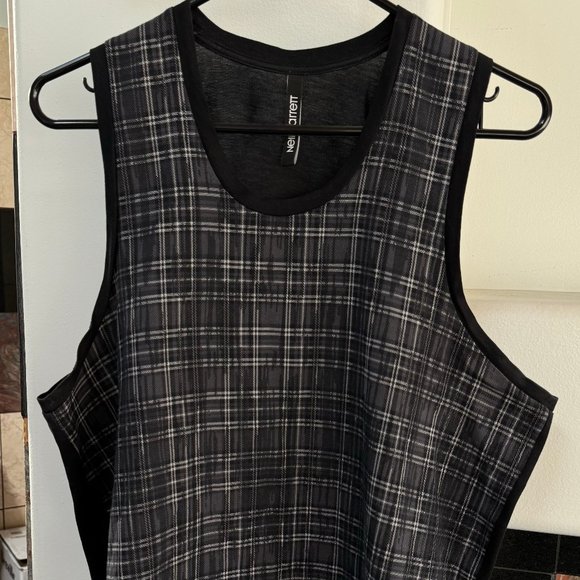 NEIL BARRETT MENS SLEEVELESS CHARCOAL BLACK TANK TOP SHIRT SLIM REGULAR MD